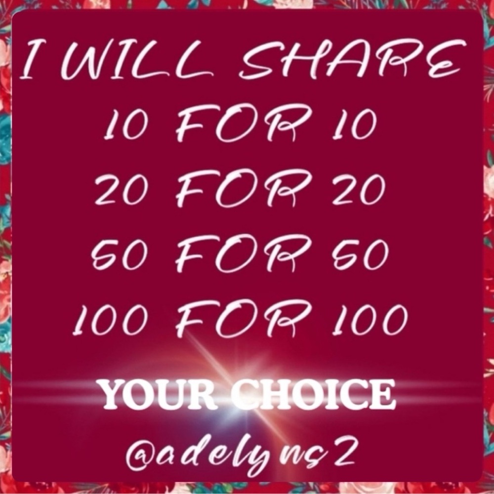 🌺 Please Share! Listings for Days - Share for Share Keep the Tally Going Below!